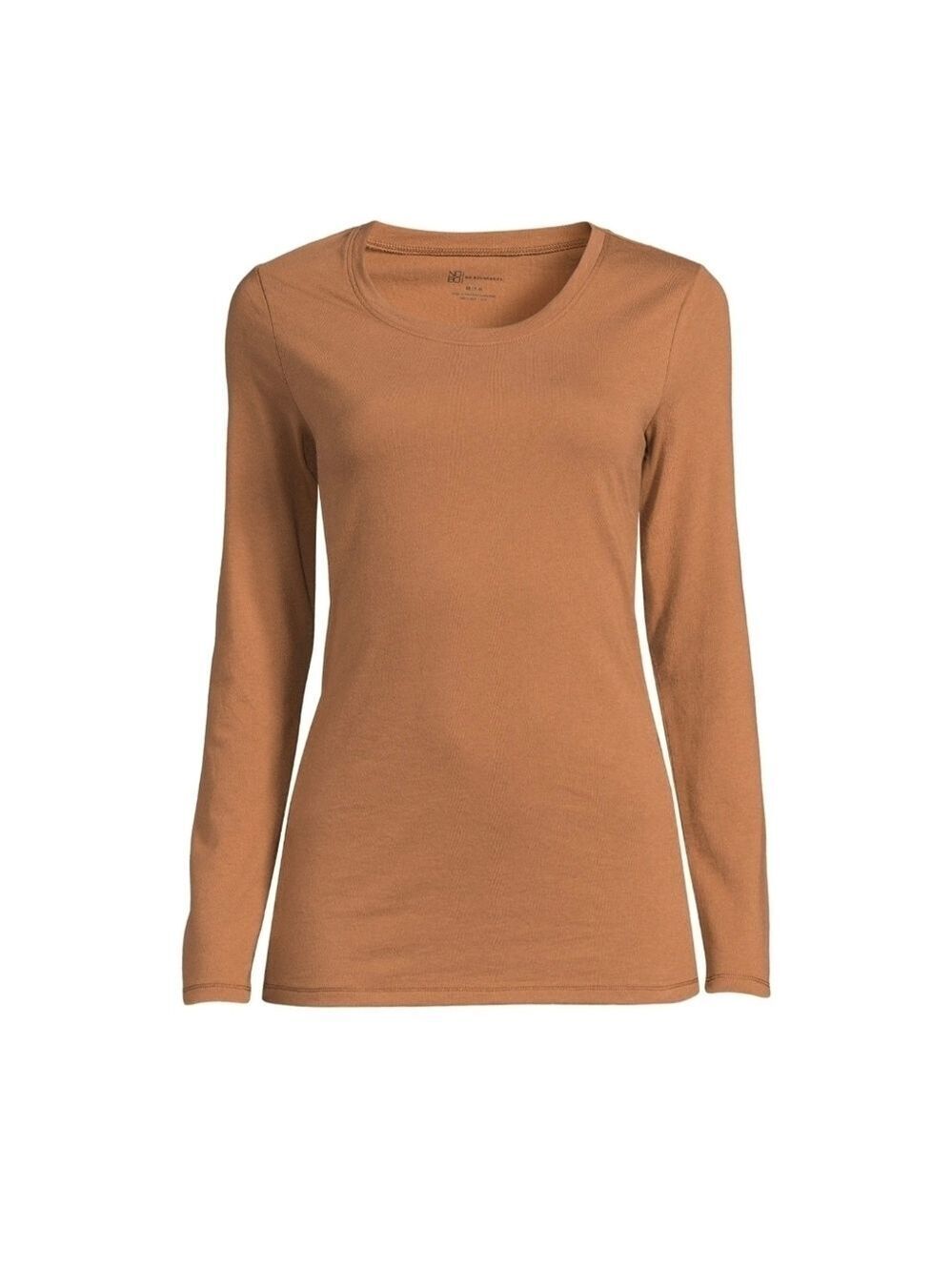 Long sleeve scoop neck tunic length tee
